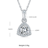 Light luxury triangle S925 silver plated platinum Moissanite diamond pendant earring set 1